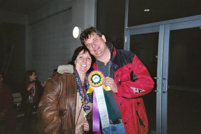 My wife & I show off our award